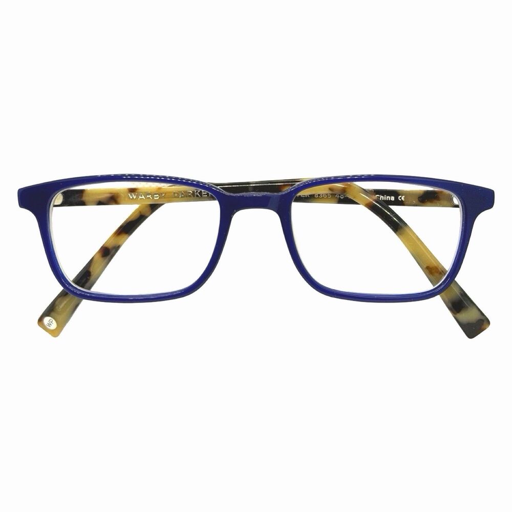 Warby Parker Oliver 8365 Blue Tortoise Rectangular Eyeglasses Frames 48-18-140
